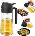 16oz Olive Oil Spray Bottle – 2-in-1 Dispenser, Black